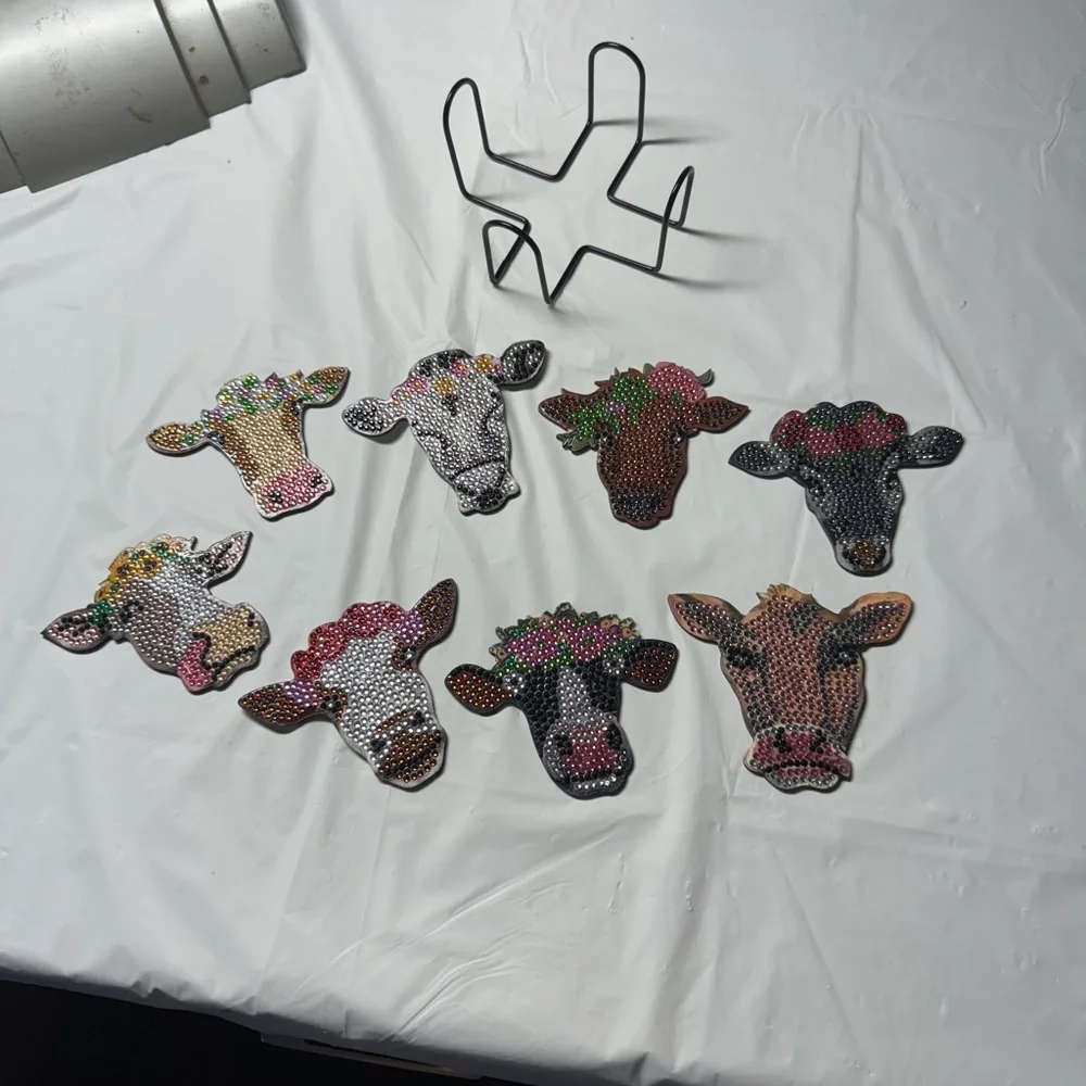 Colorful Cow Coaster Set - Picture 6 of 6